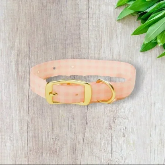 Bear & Ollie’s Pink Gingham Collar Small