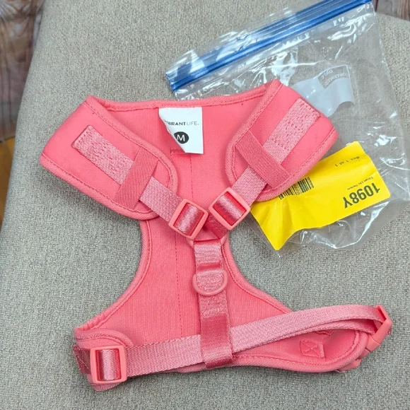 Vibrant Life Pink Dog Harness Medium New