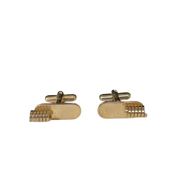 Gold Vintage Coil Cuff Link