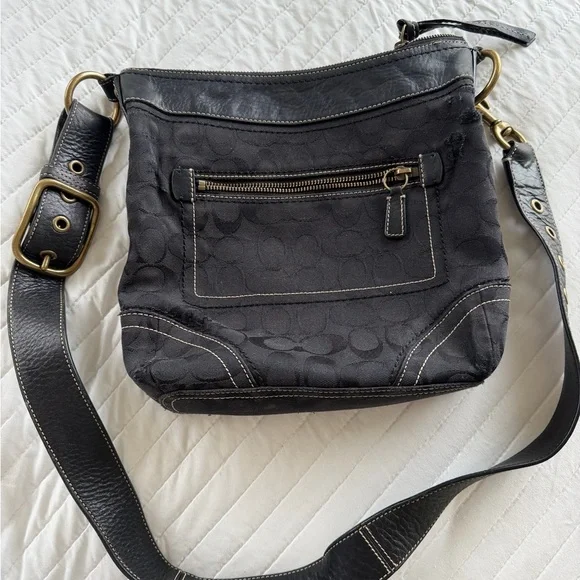 Coach Black Interior Bag with Gold Accents