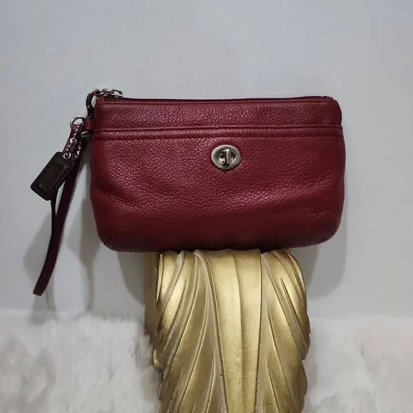 Coach Park Medium Pebbled Leather Wristlet