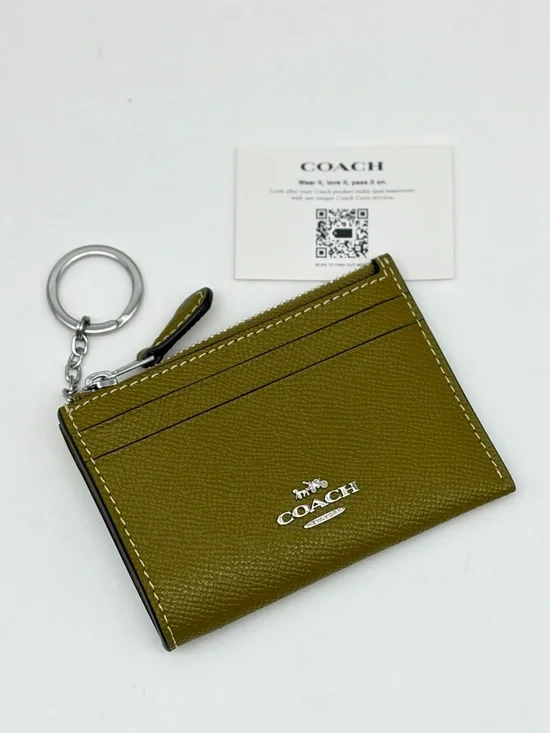 Coach Leather Mini Skinny ID Card Case Small Wallet