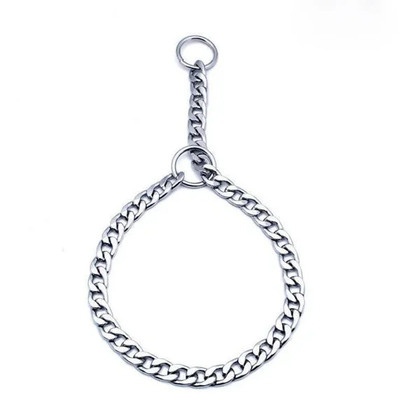 Dog Chain Choke Collar Slip Training Choker Metal Strong Dog P Collar Heavy Duty