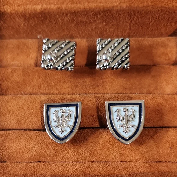 Vintage SWANK | Silvertone Cufflinks Set of 2