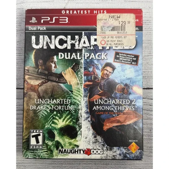 Uncharted 1 & 2 Pak -‎ Sony PlayStation 3 PS3 Complete Tested