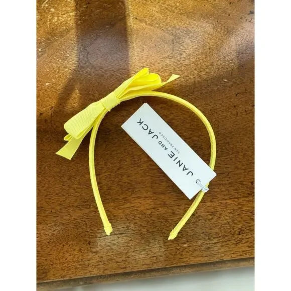 NWT Girls Yellow Bow Headband