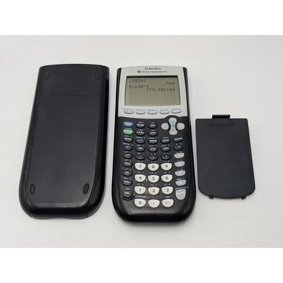 Texas Instruments TI-84 Plus Graphing Calculator +Slip Cover Tested
