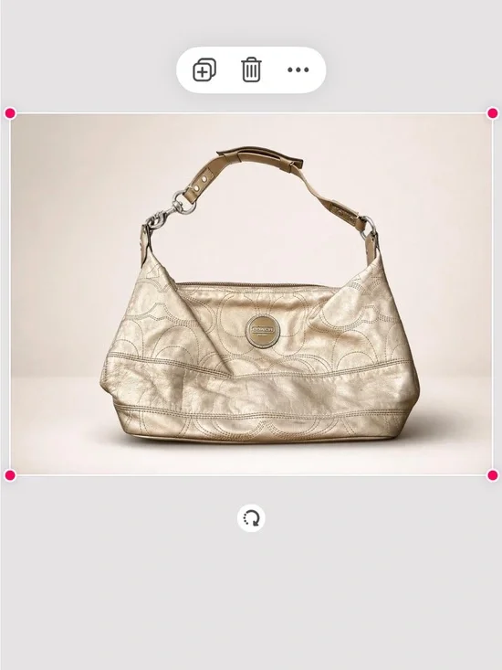 Vintage Gold Leather coach Shoulder bag