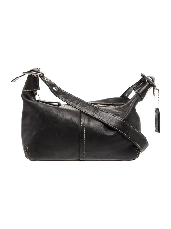 Coach Black Leather Crossbody Shoulder Bag