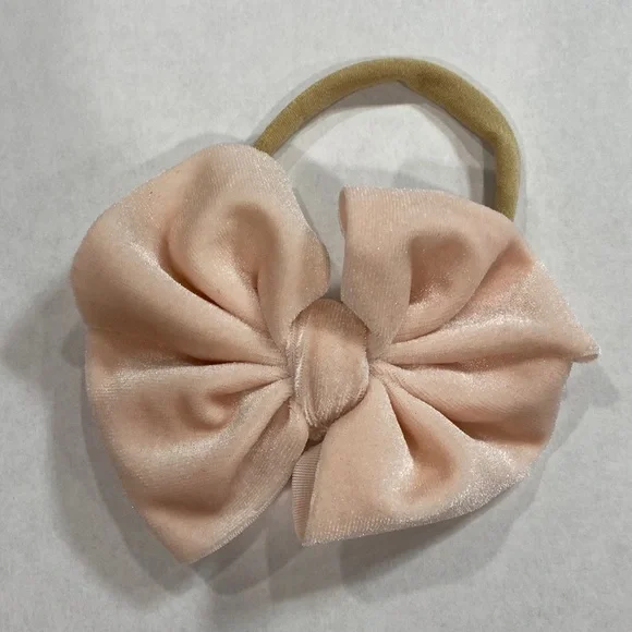 5 for‎ $25 Pink baby bow headband velour velvet