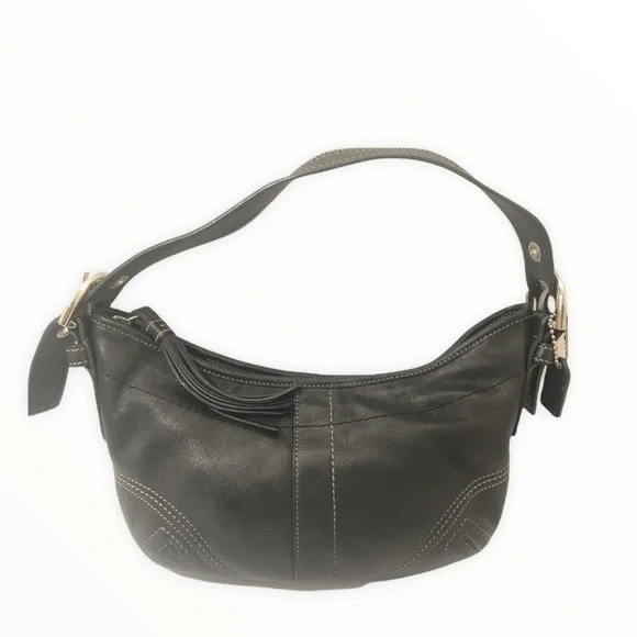 Coach black leather soho bag