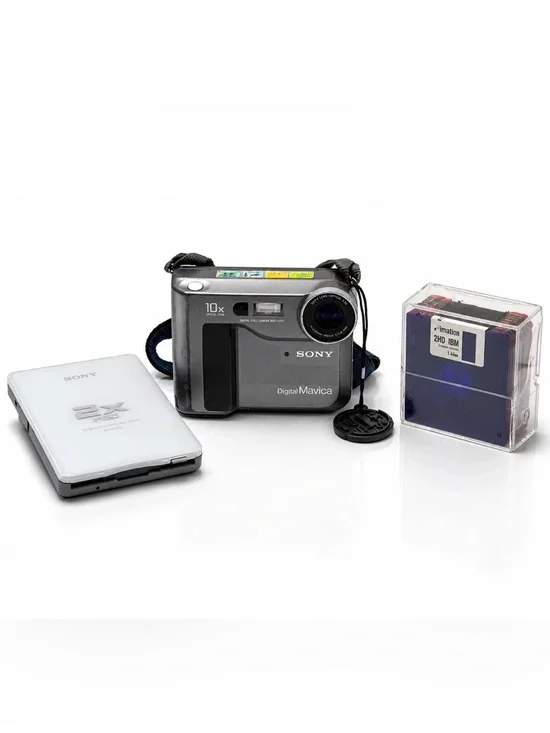 Sony Digital Mavica MVC-FD73 Tested Works USB Floppy Drive Charger 12 Disks