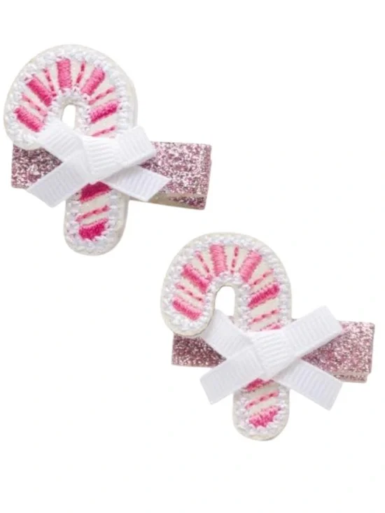 Sweet Wink (2) 2 pk. Candy Cane Hair Clip Sets (NWT)