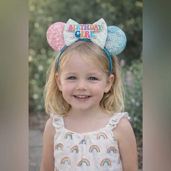 Birthday Girl Sequin Ears Headband