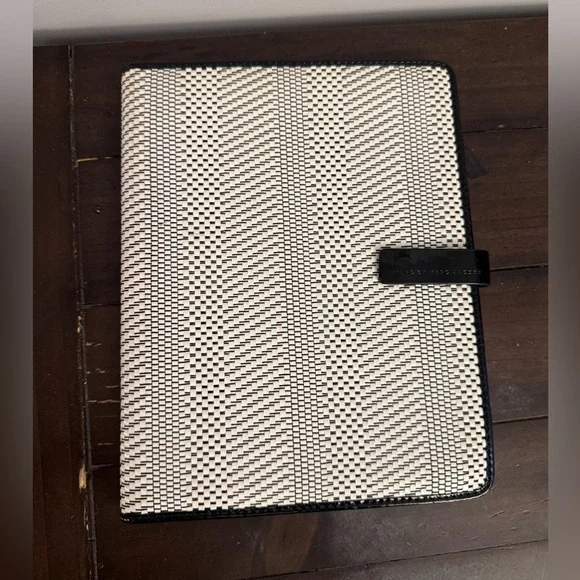 Marc by Marc Jacobs Woven iPad Tablet Folio Case Black Ivory