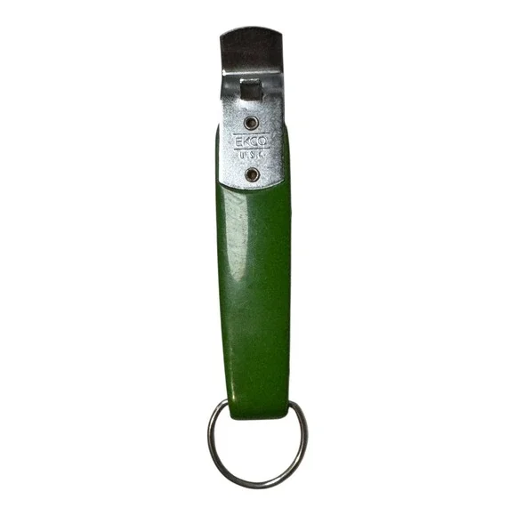 Vintage EKCO Can Bottle Opener Lime Green Retractable Corkscrew Multifunctional‎