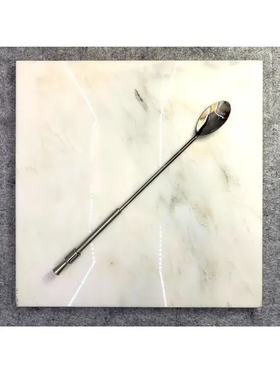 Tanqueray Gin Bar Spoon, Spinning Handle Design, 2010s, Polished Stainless Steel