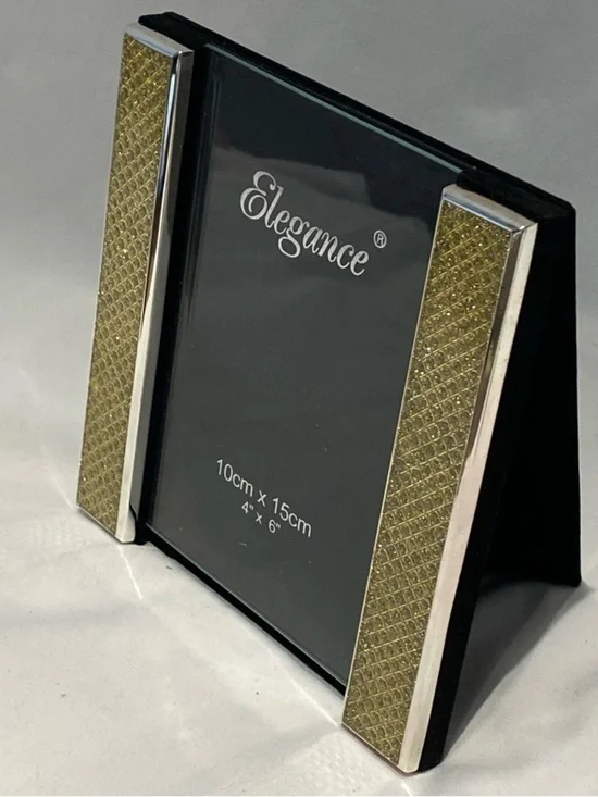 Elegance Gold and Silver Sparkly Photo Frame, 4