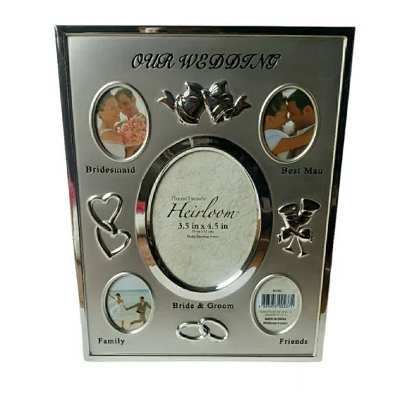Home Trends Heirloom Mult-Opening Picture Frame Silver Gray Our Wedding
