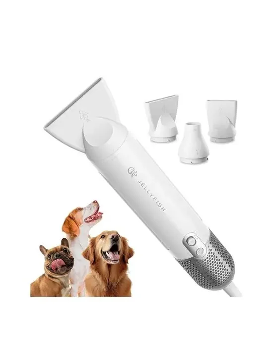 Jellyfish Handheld Dog Dryer, 1.21 lb Lightweight, 2 Speeds, 4 Temp, Portable