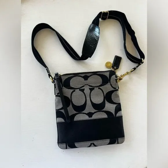 Coach Black and Gray Crossbody Bag; NWOT! Perfect Condition!