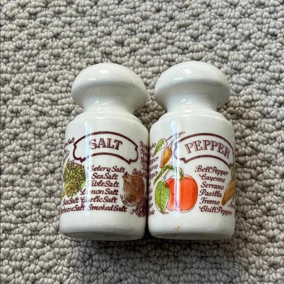 Ceramic Avon 1980 Salt and Pepper Shaker Set