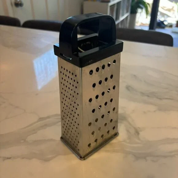 Metal Box Grater with Plastic Holder