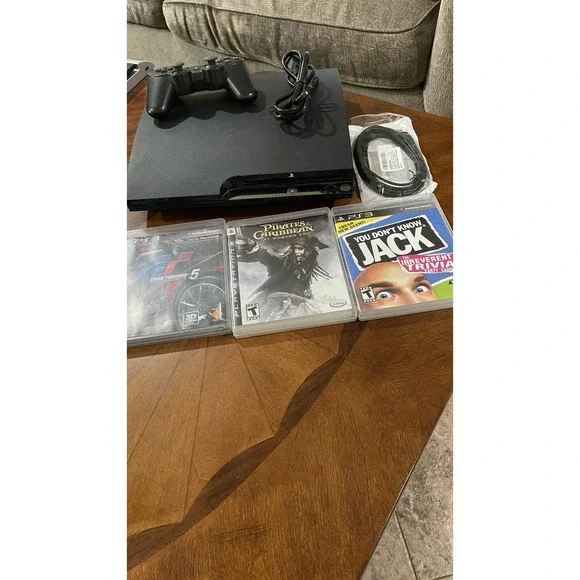 Sony PS3 CECH-2501A Console Bundle OEM Controller 3 Games HDMI Cable Tested