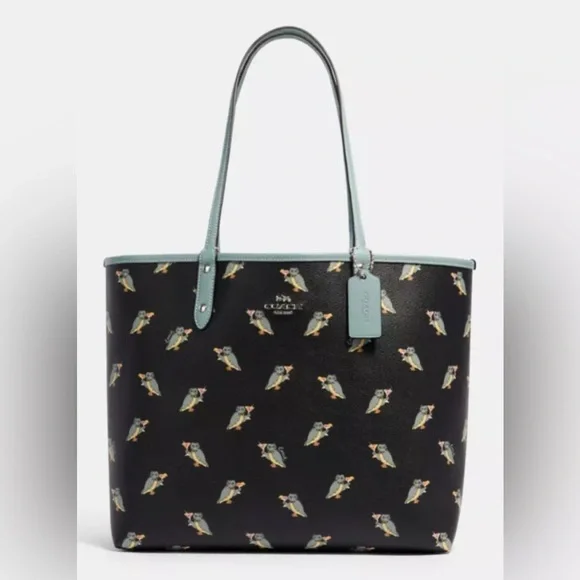 Coach Reversible City Print, Party‎ Owl Print. NWT