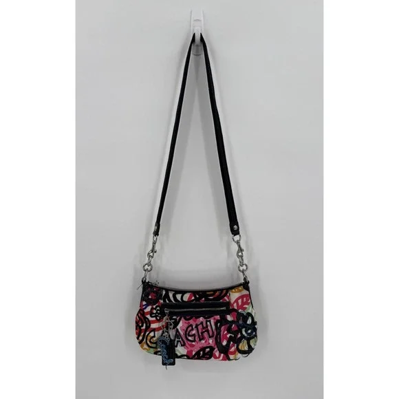 Coach Poppy Graffiti Blossom Crossbody Handbag Size Small Y2K Colorful