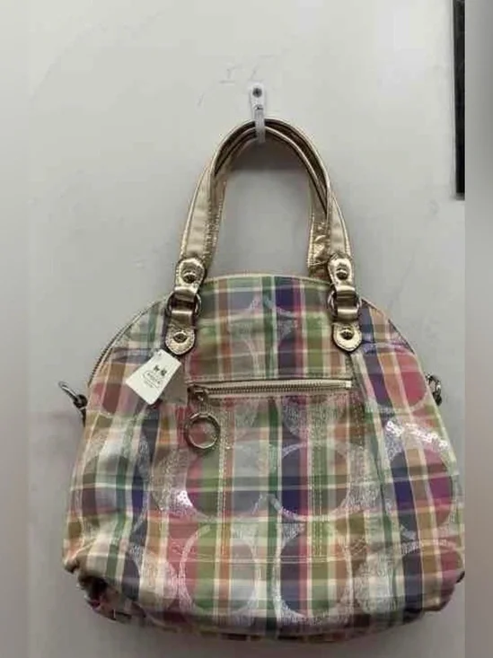 Y2K Coach Poppy Daisy Madras Plaid Satchel