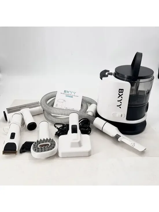 BXYY Pet Grooming Kit & Vacuum Dog Cat Hair Trimmer Deshedding - 5 Tools