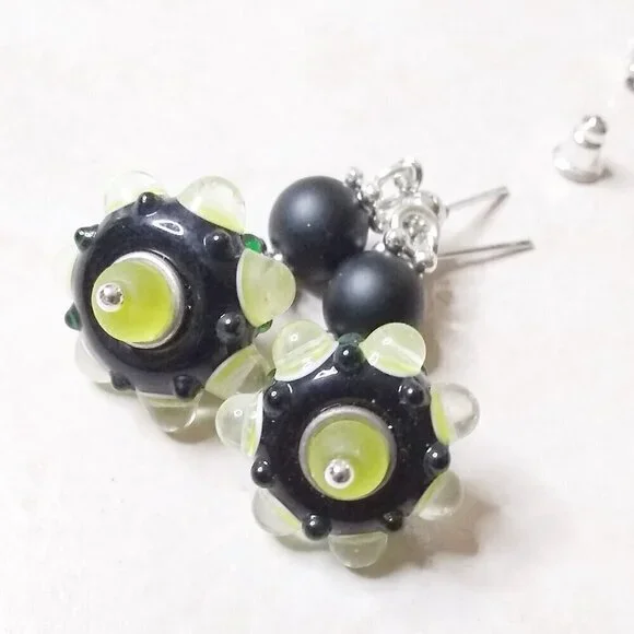 Knobby Nubby Handmade European Charm Beads! Sexy One-of-a-kind Dangle Earrings!