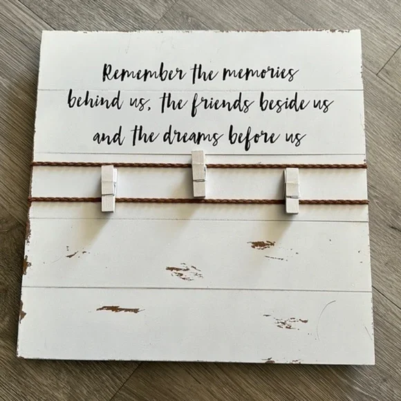 Friends Memories Photo Pin Rustic Frame