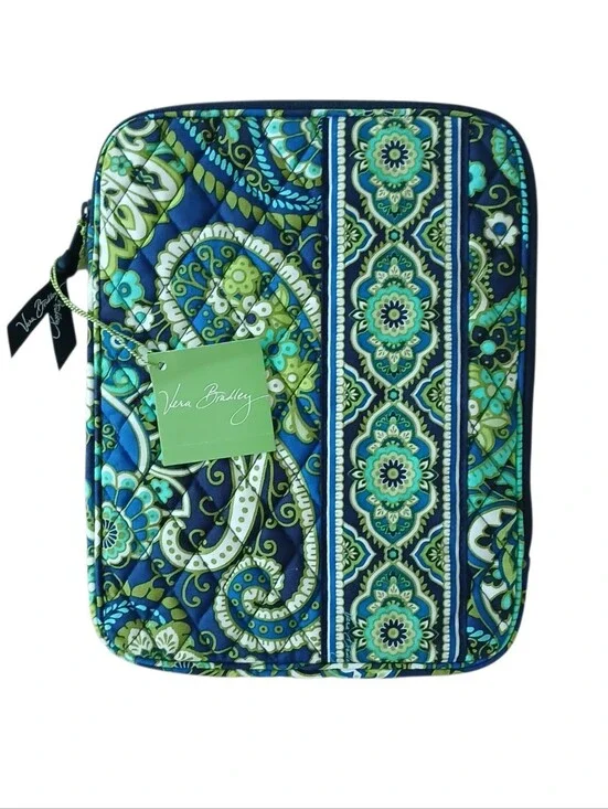 NEW VERA BRADLEY Rhythm & Blues Paisley Quilted Zip Around Tablet Sleeve 8.5x11