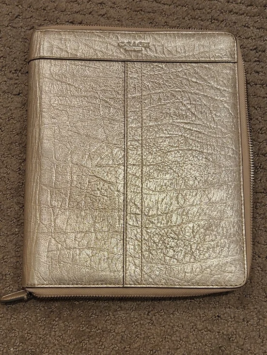 Coach Metallic Zip-Around Travel Organizer - Ipad