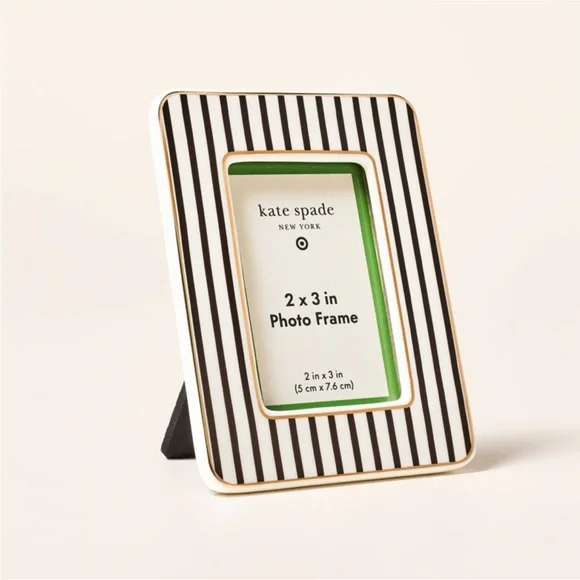 ♠️ 2” x 3” Mini Picture Frame Black/Cream - Kate Spade New York x Target