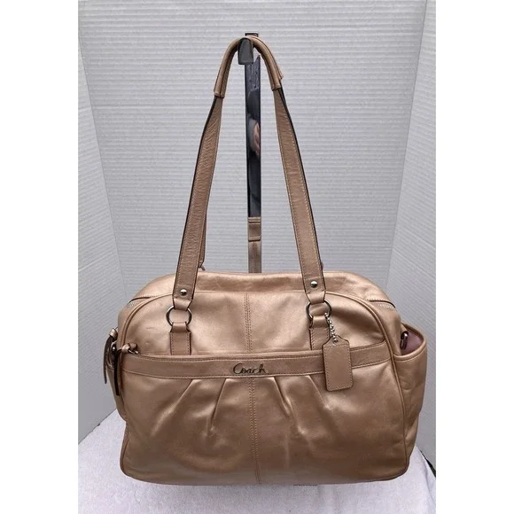 Coach Addison Leather Diaper Bag Purse Tote Multifunction RoseGold Pink Original