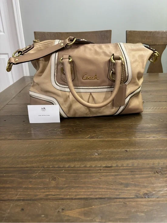 Coach Ashley Spectator Leather Satchel