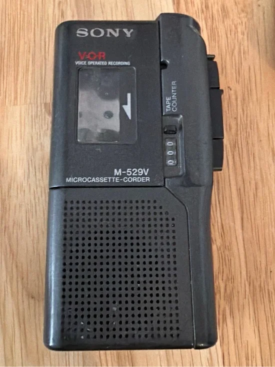 Sony M-529V Microcassette-Corder VOR Voice Operated Recording Handheld for parts
