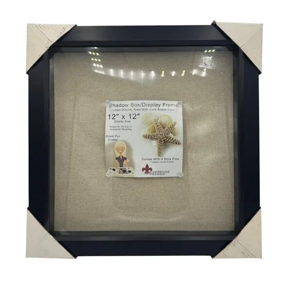 12x12 Shadow Box Display Frame With Cork Board Core By Lawrence Frames