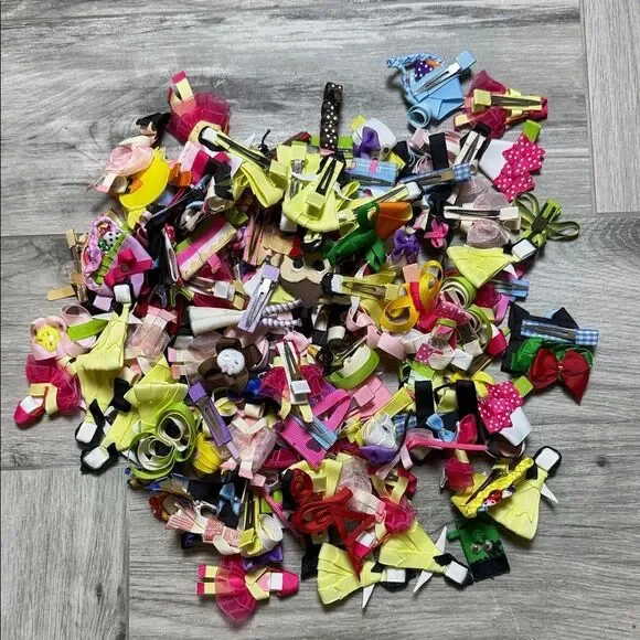 Mystery Handmade Girls Hair Clips- 5 sets of 2 matching styles