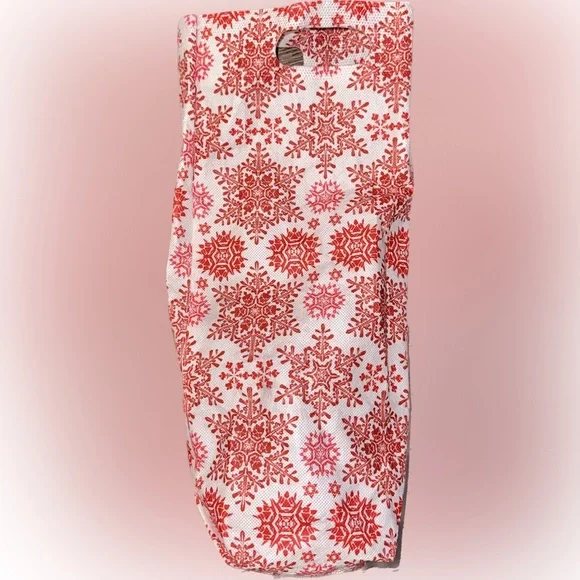 Red Snowflake Wine Bag