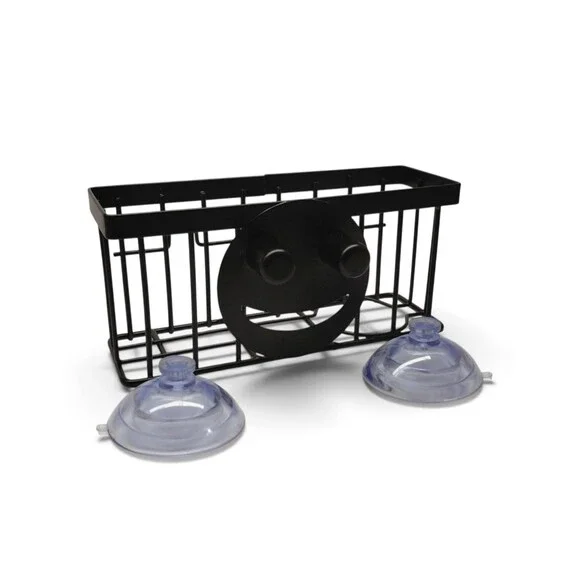 Smiley Face Sponge Holder Sink Caddy Kitchen Organizer Drain Rack