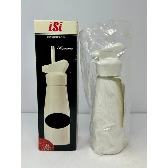 NEW! iSi Dessertprofi Supreme White Whipped Cream Dessert Maker 6611 Austria B2