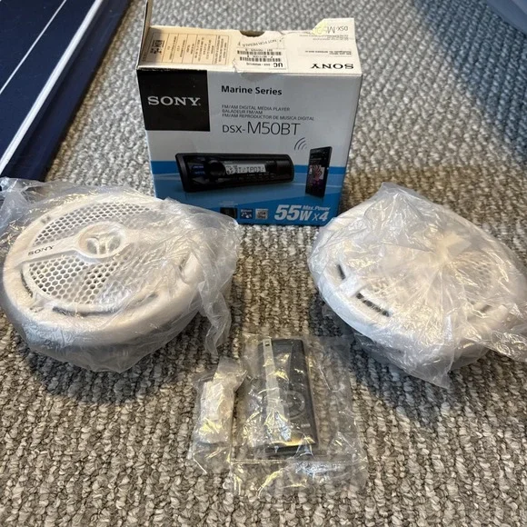Sony Marine Boat DSX-M50BT Marine Series XS-MP1621 Speakers & Remote No Radio