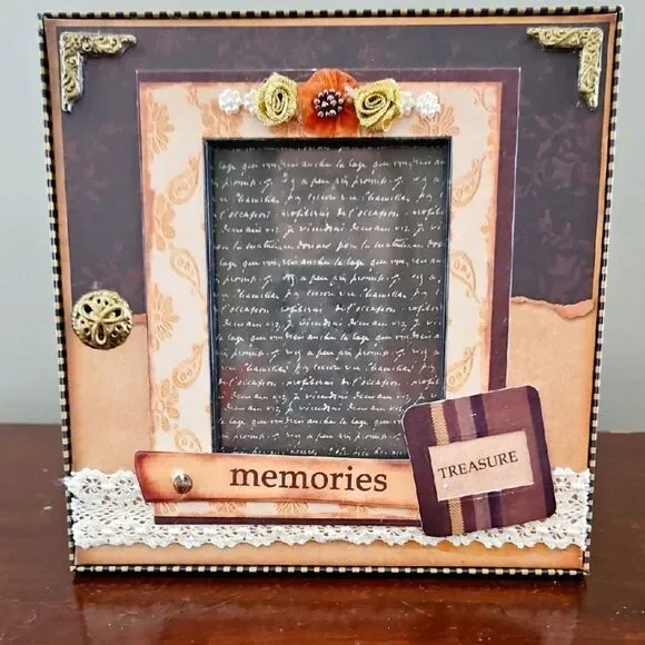 Decorative Memories Photo Frame with Floral Accents