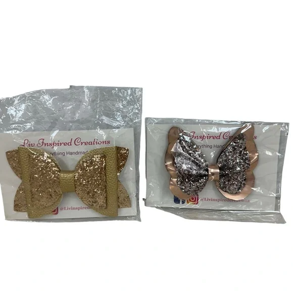 2 Inspired Creations hand made girls butterfly hair Bow Alligator clips …