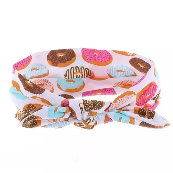 New Donuts tie hairband baby girl