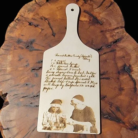 Personalized Handwritten Recipe and Photo Decorative Cutting Board